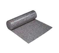 Relaxdays Couverture de protection, rouleau 1 x 50 m, antidérapant, hydrofuge, 300g/m², peinture, déménagement, gris