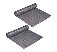 Relaxdays Couverture déménagement, Lot de 2, 1x25 = 25 m, Rouleau Protection Sol 270 g/m² Tapis travaux Peinture, Gris