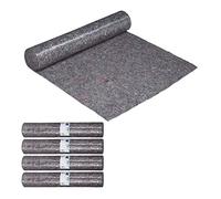 Relaxdays Couverture déménagement, Lot de 5, 1x25 = 25 m, Rouleau Protection Sol 270 g/m² Tapis travaux Peinture, Gris