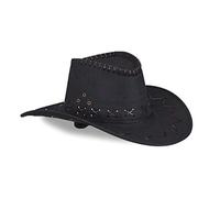 Relaxdays cowboy, pour adulte, style far ouest, western chapeau de carnaval, noir, unisexe, 10024992_46, 16,00 x 35,50 x 39,00cm