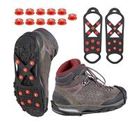 Relaxdays Crampons pour Chaussures Unisexes, Noirs, Crampons pour Un Maintien sûr, Semelles antidérapantes à la Neige, pour Homme et Femme, pour Tailles 36-40, 1 x 9 x 27,5 cm