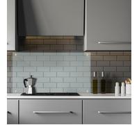 Relaxdays crédence de cuisine, verre, contre éclaboussures, fond de hotte 120 x 60 cm, montage mural, transparent