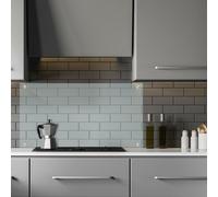 Relaxdays 10029441_1199 crédence de Cuisine, Verre, Contre éclaboussures, Fond de hotte 100 x 40 cm, Montage Mural, Transparent