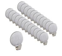 Relaxdays Crochet autocollant lot de 48 inox