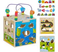 relaxdays Cube de motricité en bois
