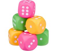 relaxdays Cubes en mousse vert, orange, rose , 6 pcs.