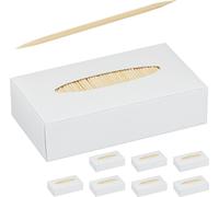 relaxdays Cure-dents en bois 8000 pièces