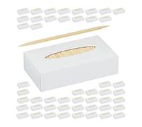 Relaxdays Cure-Dents en Bois Lot de 50000, Cure-Dents Fins, pour hygiène Dentaire, apéritif, Bricolage, Piques apéritifs