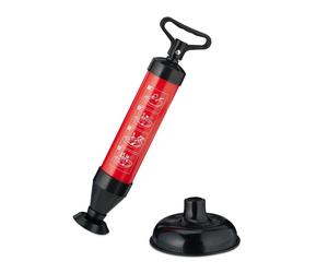 Relaxdays Déboucheur à pompe avec 2 embouts