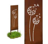 Relaxdays décor Jardin Effet Rouille Piquet, résistance aux intempéries, Fer Brun, 115 x 28 x 1,5 cm