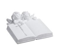 Relaxdays Décoration pour Tombe, Pierre Artificielle, Blanche | résiste aux UV, au gel, aux intempéries, HLP 10x20x20 cm