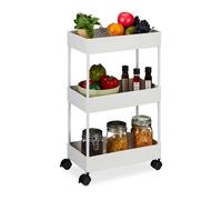 Relaxdays Desserte blanche à 3 niveaux