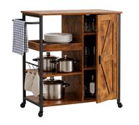Relaxdays Desserte industrielle avec armoire