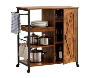 Relaxdays Desserte industrielle avec armoire