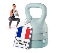 Relaxdays, disponibles en plusieurs modèles | Kettlebell réglable sur 3 niveaux jusqu'à 6 kg, en HDPE et sable de fer, pour la musculation