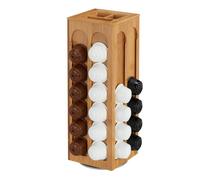 Relaxdays Distributeur capsule Dolce Gusto bambou