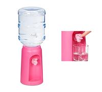 Relaxdays, Distributeur d’Eau avec réservoir et Robinet, Fontaine de Bureau, 4,5 l Plastique, H x D: 47,5 x 17 cm, Rose
