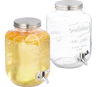 relaxdays Distributeur de boissons 4 litres, set de 2 pièces