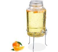 relaxdays Distributeur de boissons 5 L avec support