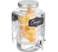 relaxdays Distributeur de boissons avec insert à fruits 4 L