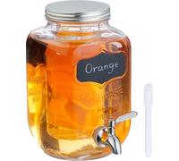 relaxdays Distributeur de boissons avec insert à fruits 4 L