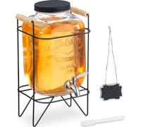 relaxdays Distributeur de boissons avec support 5 L