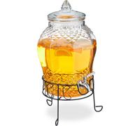 relaxdays Distributeur de boissons avec support 8 L