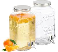 relaxdays Distributeur de boissons de 3,5 litres, set de 2 pièces