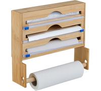 relaxdays Distributeur de film plastique avec porte-rouleau de cuisine