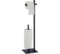 relaxdays Distributeur de papier toilette noir