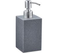 relaxdays Distributeur de savon 10031062_111 gris Polyrésine 300,0 ml