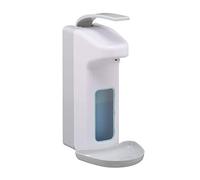 Relaxdays Distributeur de Savon Mural 1000 ML, Savon Liquide, Cabinet médical Entreprise Bureau, Blanc