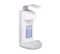 Relaxdays Distributeur de Savon Mural 500 ML, Lot de 4, désinfectant Savon Liquide, Cabinet médical Entreprise Bureau, Blanc