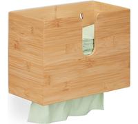 relaxdays Distributeur de serviettes en papier en bambou