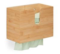 relaxdays Distributeur de serviettes en papier en bambou
