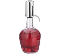 Relaxdays Distributeur d’Eau, Pompe à Main, Fontaine à Boissons Manuelle, capacité de Remplissage de 2,4 l, Transparent