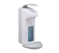 Relaxdays Distributeur Mural 1000 ML, désinfectant Savon Liquide, Cabinet médical Entreprise Bureau, Blanc, Plastique, 1 élément