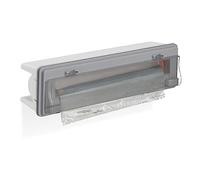 Relaxdays Distributeur pour Cuisine, Aluminium & Film Alimentaire, à Placer dans Le tiroir ou au Mur, Gris - Blanc