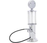 Relaxdays Distributeur station-service chrome design pompe à essence capacité 900 ml tireuse bière pistolet avec tuyau 56 cm robinet distributeur boissons avec ou sans alcool, gris argenté G