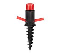 Relaxdays Pied de parasol – Douille de sol à visser plastique 19–32 mm – Noir