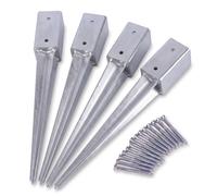 Relaxdays Douilles d'ancrage pour poteaux lot de 4