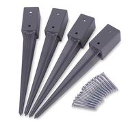 Relaxdays Douilles d'ancrage pour poteaux lot de 4
