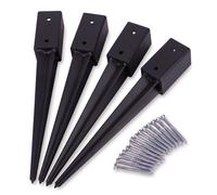 Relaxdays Douilles d'ancrage pour poteaux lot de 4