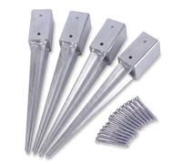 Relaxdays Douilles d'ancrage pour poteaux lot de 4