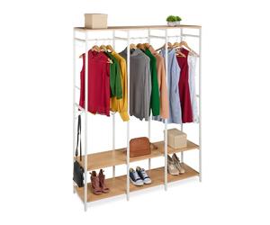 Relaxdays Dressing ouvert avec tringles & étagères