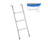 Relaxdays Échelle Escalier de Trampoline Accessoire Jardin marches Enfant H x L: 97 x 38 cm, argenté Jeunesse Unisexe, Gris métallique, L