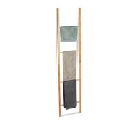 Relaxdays Porte-serviettes pliable en bambou 4 barres à poser aspect naturel 180 x 42 x 2 cm
