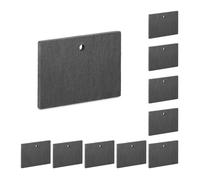 Relaxdays Écriteaux en Ardoise, Lot de 10, Petites pancartes à accrocher, pour Le Jardin, étiquettes, Anthracite