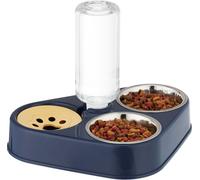 relaxdays Ecuelle double avec distributeur d'eau