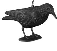 relaxdays Effaroucheur de pigeons corbeau assis